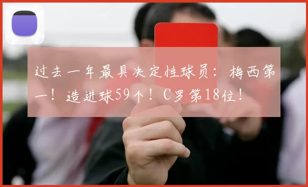 过去一年最具决定性球员：梅西第一！造进球59个！C罗第18位！